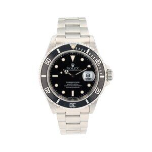 Rolex Submariner 16610 40mm Black Luminous Dial Rotatable Bezel w/ Black Insert